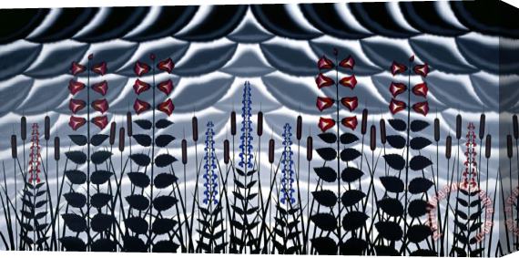 Roger Brown Celebration of The Uncultivated a Garden of The Wild Stretched Canvas Print / Canvas Art