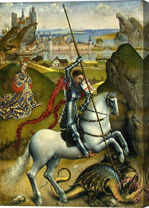 Roger van der Weyden Saint George And The Dragon Stretched Canvas Print / Canvas Art