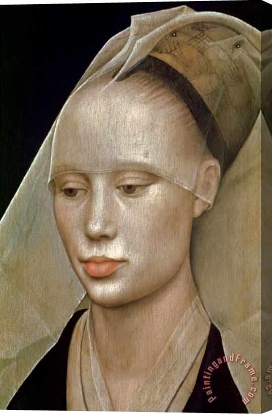 Rogier van der Weyden Detail of Portrait of a Lady Stretched Canvas Painting / Canvas Art