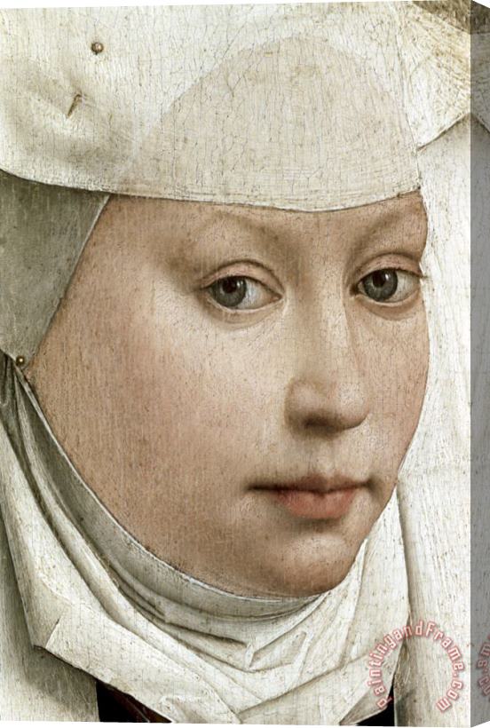 Rogier van der Weyden Detail of Portrait of a Young Woman Stretched Canvas Painting / Canvas Art