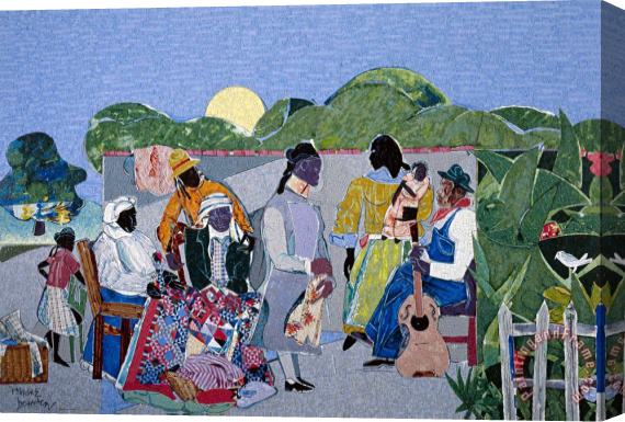 Romare Howard Bearden Quilting Time Stretched Canvas Painting / Canvas Art