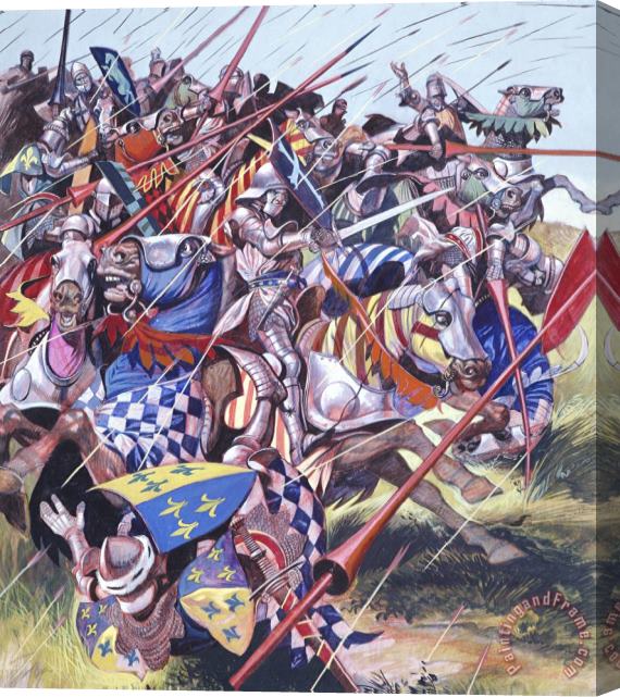 Ron Embleton  Agincourt The Impossible Victory 25 October 1415 Stretched Canvas Print / Canvas Art