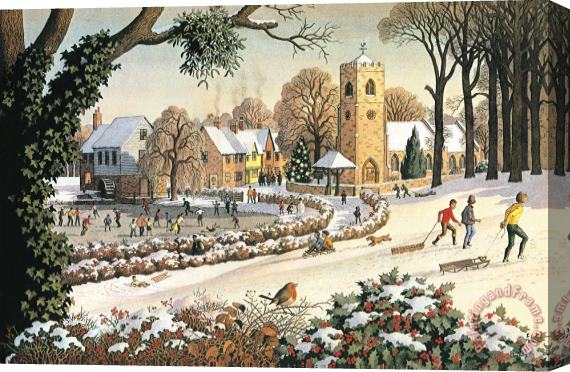 Ronald Lampitt Focus On Christmas Time Stretched Canvas Painting / Canvas Art