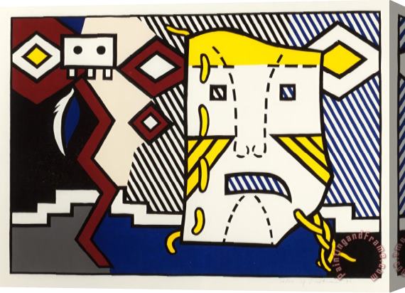Roy Lichtenstein American Indian Theme V, 1980 Stretched Canvas Print / Canvas Art
