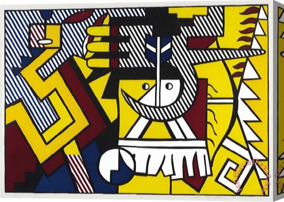 Roy Lichtenstein American Indian Theme Vi, From American Indian Theme, 1980 Stretched Canvas Painting / Canvas Art