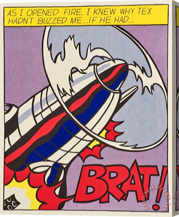 Roy Lichtenstein As I Opened Fire Panel 1 of 3, 2000 Stretched Canvas Print / Canvas Art
