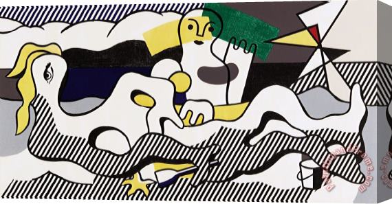 Roy Lichtenstein At The Beach, From Surrealist Series, 1978 Stretched Canvas Painting / Canvas Art