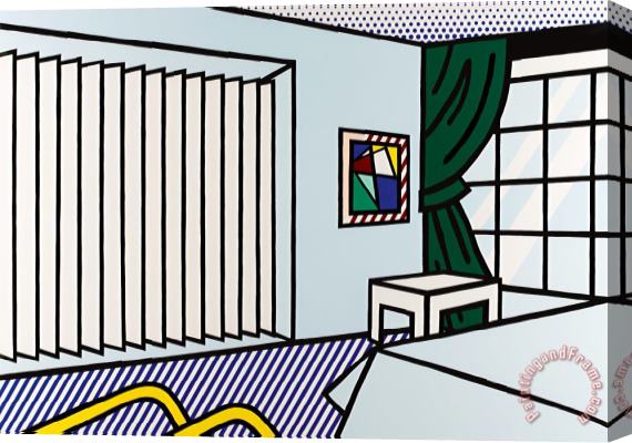 Roy Lichtenstein Bedroom, From Interior Series, 1990 Stretched Canvas Painting / Canvas Art
