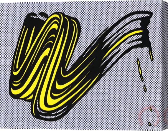 Roy Lichtenstein Brushstroke, 1965 Stretched Canvas Print / Canvas Art