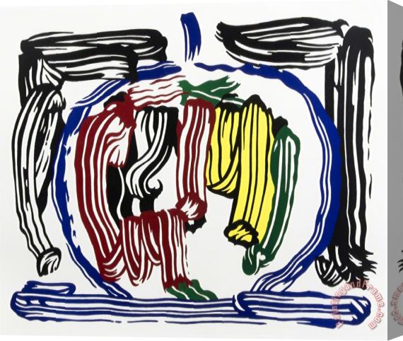 Roy Lichtenstein Brushstroke Apple, 1983 Stretched Canvas Painting / Canvas Art