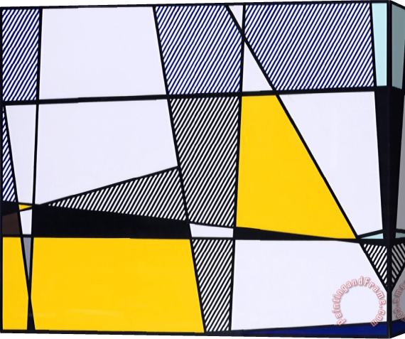 Roy Lichtenstein Cow Going Abstract Triptyque, 1982 Stretched Canvas Painting / Canvas Art