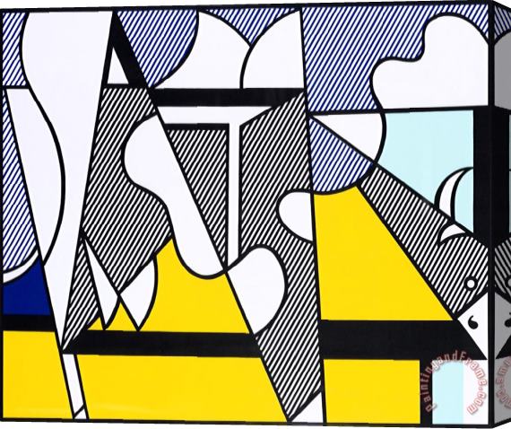 Roy Lichtenstein Cow Going Abstract Triptyque, 1982 Stretched Canvas Print / Canvas Art