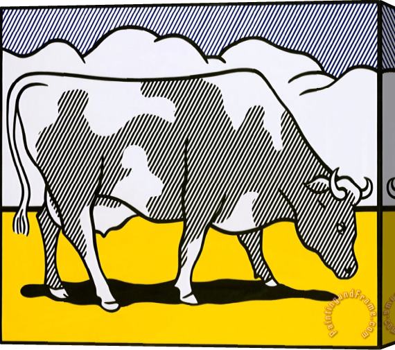 Roy Lichtenstein Cow Going Abstract Triptyque, 1982 Stretched Canvas Print / Canvas Art