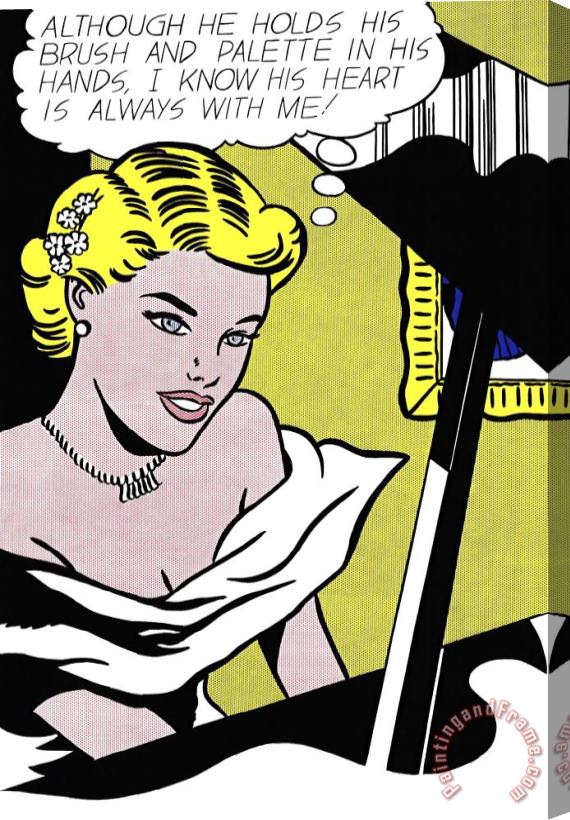 Roy Lichtenstein Girl at The Piano, 1994 Stretched Canvas Print / Canvas Art