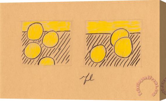 Roy Lichtenstein Grapefruit Diptych, 1972 Stretched Canvas Print / Canvas Art