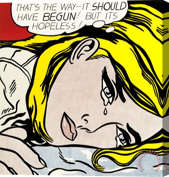 Roy Lichtenstein Hopeless Stretched Canvas Print / Canvas Art