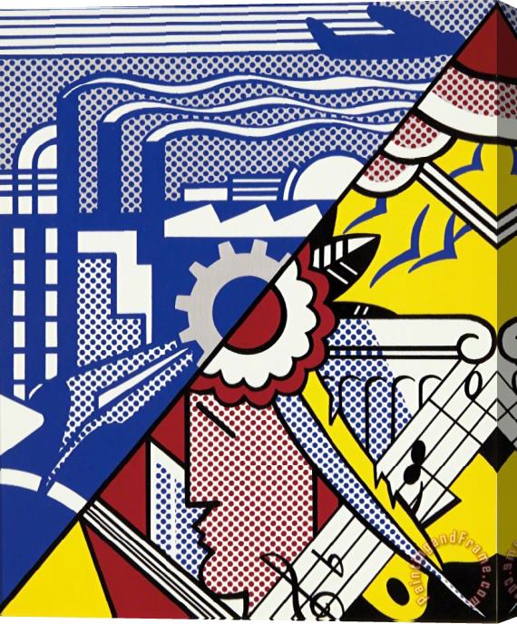 Roy Lichtenstein Industry And The Arts, 1969 Stretched Canvas Painting / Canvas Art