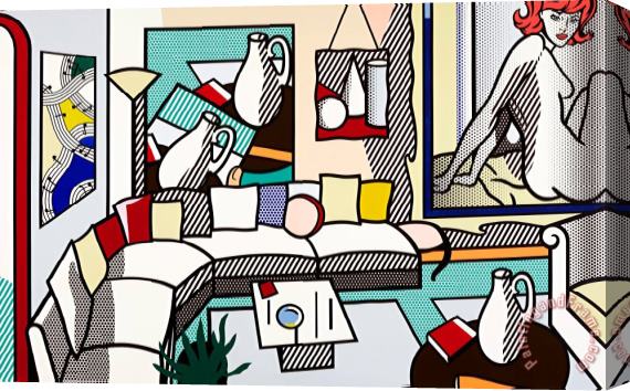 Roy Lichtenstein Interior Perfect Pitcher, 1994 Stretched Canvas Painting / Canvas Art