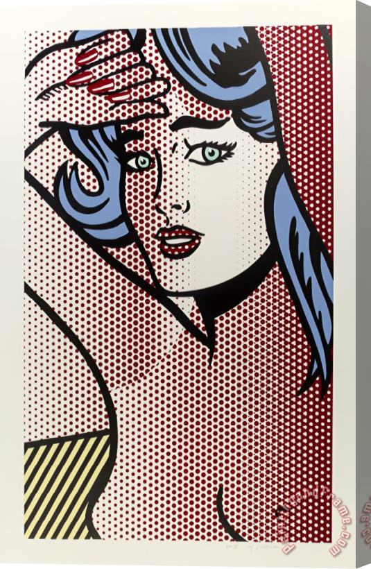 Roy Lichtenstein Nude with Blue Hair, From Nudes, 1994 Stretched Canvas Print / Canvas Art