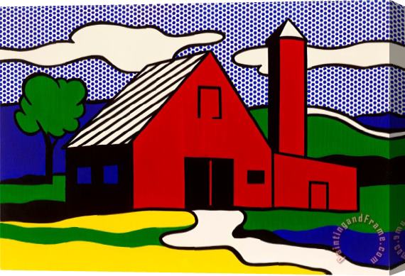 Roy Lichtenstein Red Barn I, 1969 Stretched Canvas Painting / Canvas Art