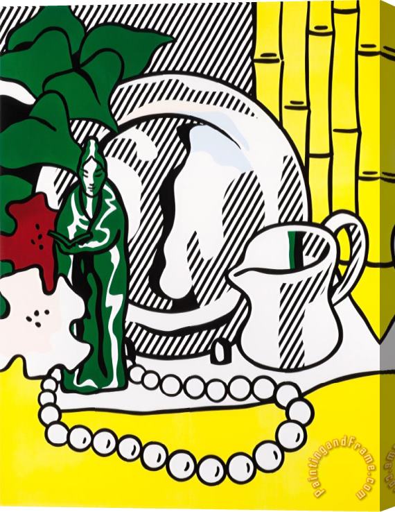 Roy Lichtenstein Still Life with Figurine (from The Six Still Lifes Series), 1974 Stretched Canvas Painting / Canvas Art