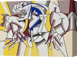 1984 Canvas Prints - The Red Horsemen, (aka The Equestrians) for Los Angeles 1984 Olympic Games, 1982 by Roy Lichtenstein