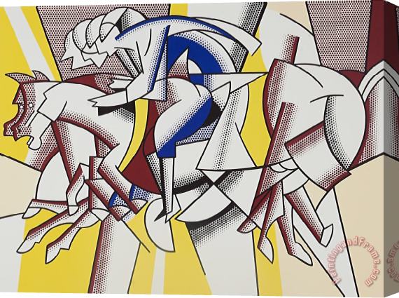 Roy Lichtenstein The Red Horsemen, (aka The Equestrians) for Los Angeles 1984 Olympic Games, 1982 Stretched Canvas Painting / Canvas Art