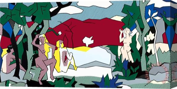 Roy Lichtenstein The White Tree, 1980 Stretched Canvas Painting / Canvas Art