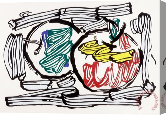 Roy Lichtenstein Two Apples (from Seven Apple Woodcut Series), 1983 Stretched Canvas Print / Canvas Art