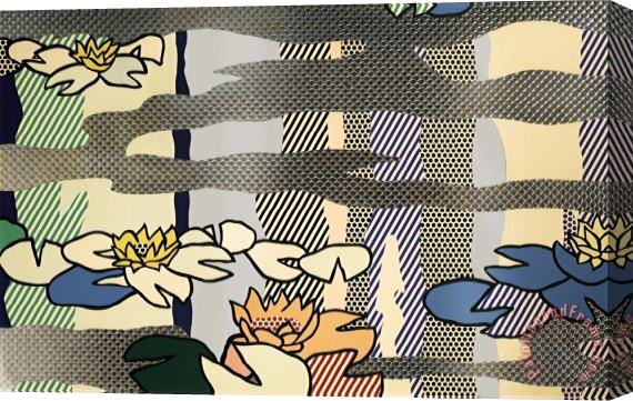 Roy Lichtenstein Water Lily Pond with Reflections, 1992 Stretched Canvas Print / Canvas Art