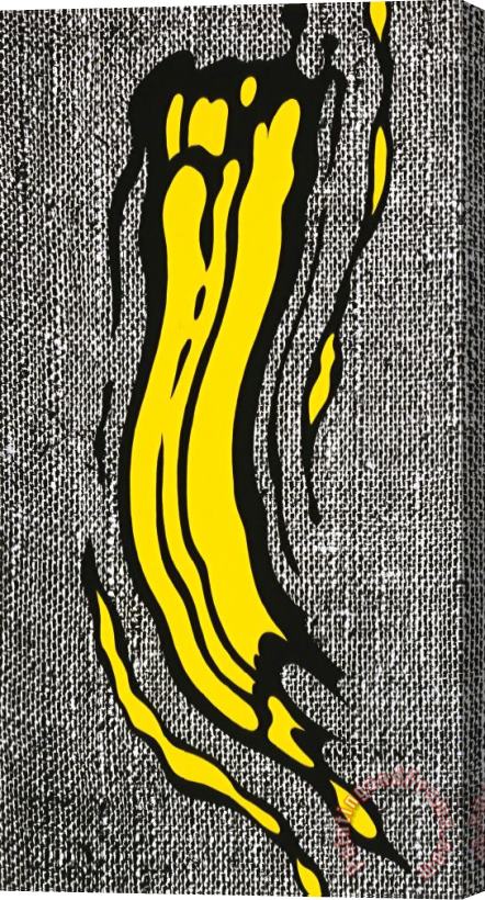 Roy Lichtenstein Yellow Brushstroke, 1985 Stretched Canvas Print / Canvas Art