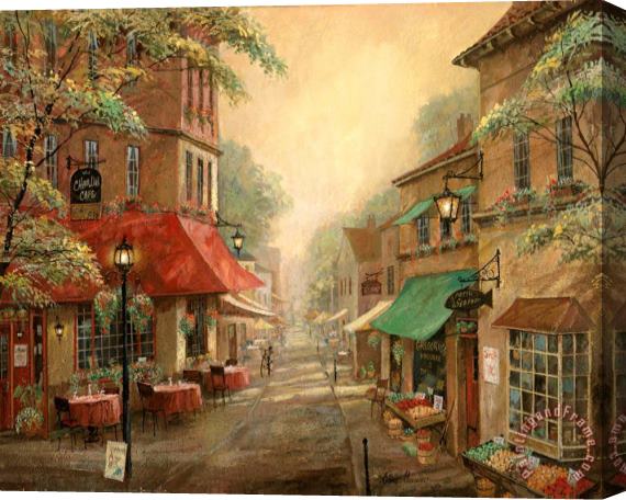 Ruane Manning Charlie S Cafe Stretched Canvas Print / Canvas Art