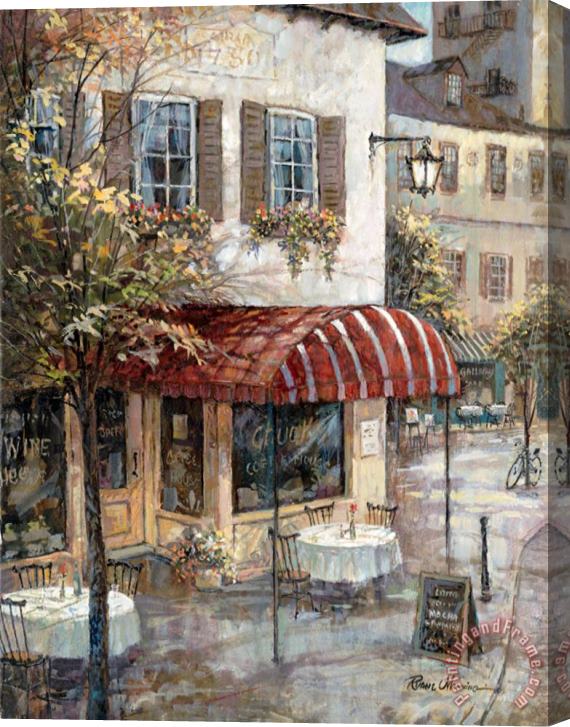 Ruane Manning Coffee House Ambiance Stretched Canvas Print / Canvas Art