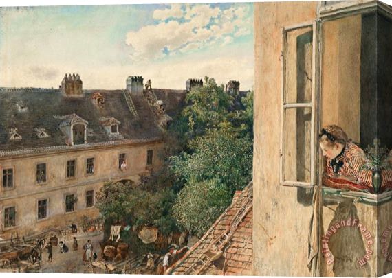 Rudolf von Alt View of The Alservorstadt, 1872 Stretched Canvas Print / Canvas Art