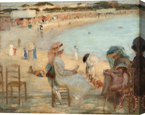 Rupert Bunny On The Beach (royan) Stretched Canvas Painting / Canvas Art