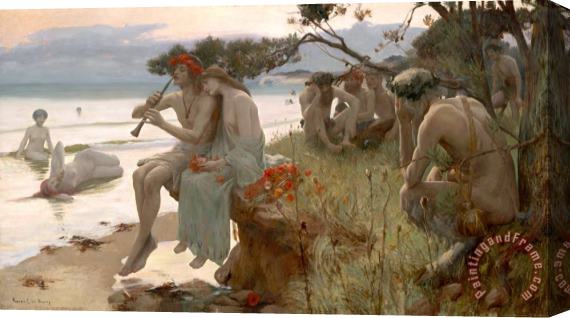 Rupert Bunny Pastoral Stretched Canvas Painting / Canvas Art