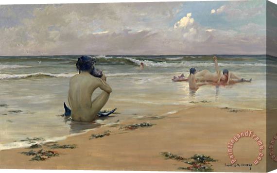 Rupert Bunny Sea Idyll Stretched Canvas Painting / Canvas Art