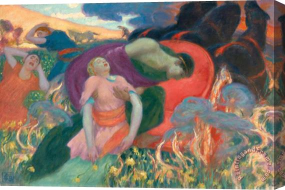 Rupert Bunny The Rape of Persephone Stretched Canvas Painting / Canvas Art