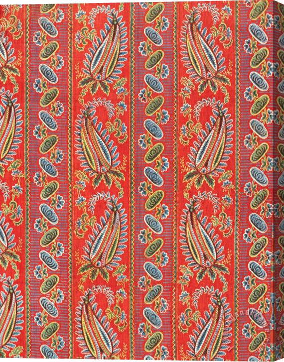 Russian School Backing Of An Adras Ikat Panel Stretched Canvas Print / Canvas Art