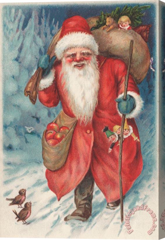 Russian School Christmas Card Stretched Canvas Print / Canvas Art
