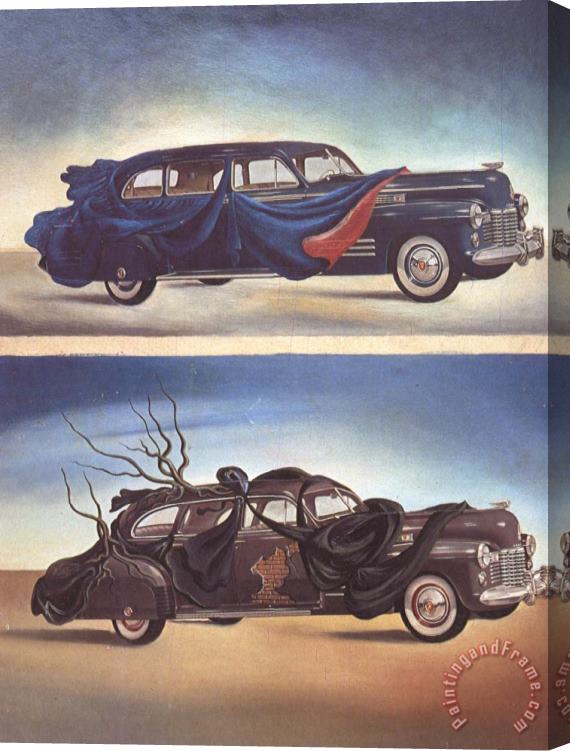 Salvador Dali Car Clothing Clothed Automobile Stretched Canvas Print / Canvas Art