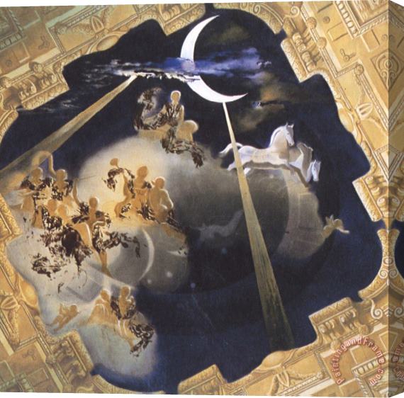 Salvador Dali Ceiling of The Hall of Gala S Chateau at Pubol Stretched Canvas Print / Canvas Art