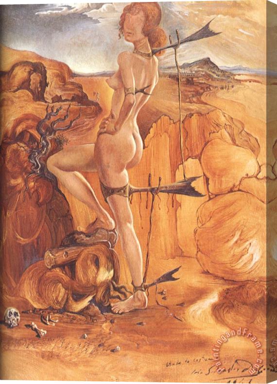 Salvador Dali Costume for a Nude with a Codfish Tail Stretched Canvas Print / Canvas Art