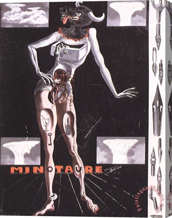 Salvador Dali Cover of Minotaure Magazine Stretched Canvas Print / Canvas Art