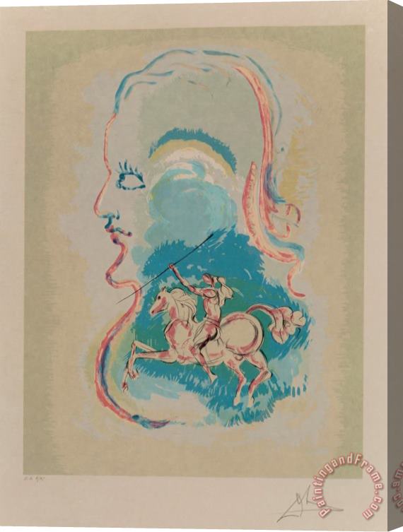 Salvador Dali Dream of a Horseman, 1979 Stretched Canvas Painting / Canvas Art