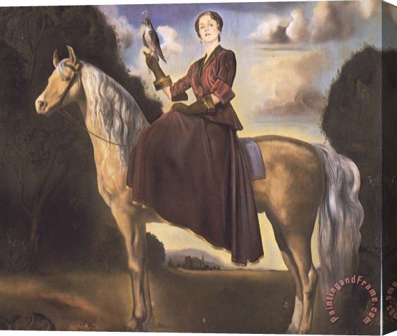 Salvador Dali Equestrian Fantasy Portrait of Lady Dunn Stretched Canvas Painting / Canvas Art