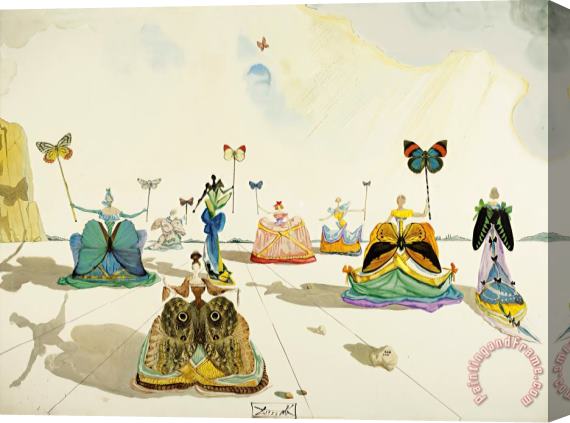 Salvador Dali Femmes Aux Papillons, 1953 Stretched Canvas Painting / Canvas Art