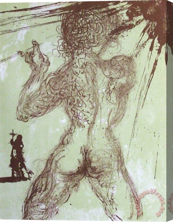 Salvador Dali Hommage a Meissonnier I Nu Gris Stretched Canvas Painting / Canvas Art