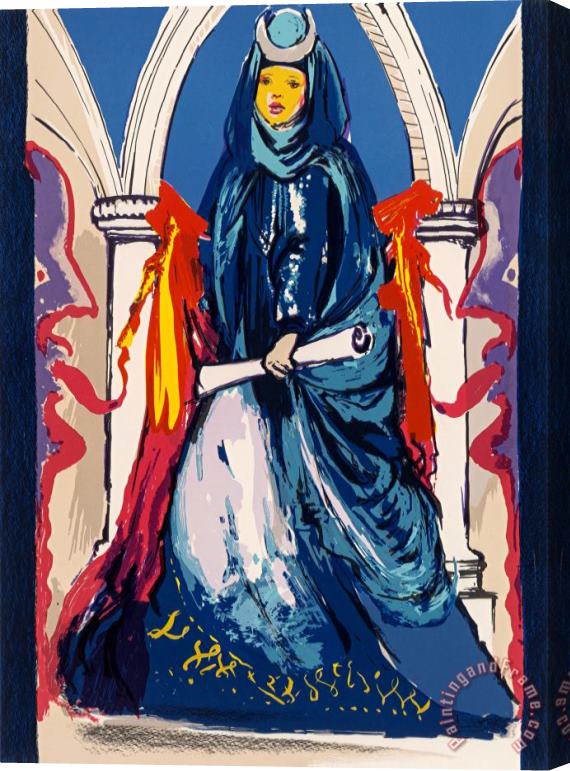 Salvador Dali Lady Blue, 1979 Stretched Canvas Print / Canvas Art