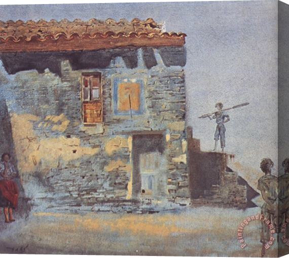 Salvador Dali Noon Barracks of Port Lligat 1956 Stretched Canvas Print / Canvas Art